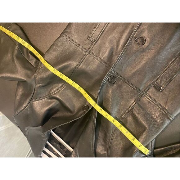 Xtrēm Genuine Leather Black Jacket Button Front Women’s Size XL - Picture 16 of 16